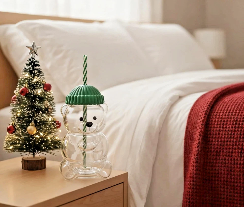 Bearista Bear 2025 tarro de vidrio vaso de taza fría nuevo edición limitada Foto 2 de 2