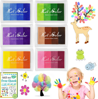 Dazspirit Stempelkissen Set, 6 Farben Stempel Fingerfarben Kinder Ungiftig Abwas