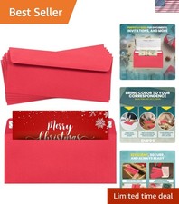 Stylish Red Self-Seal Envelopes, Letter Size 25-Pack for All Your Greeting Needs