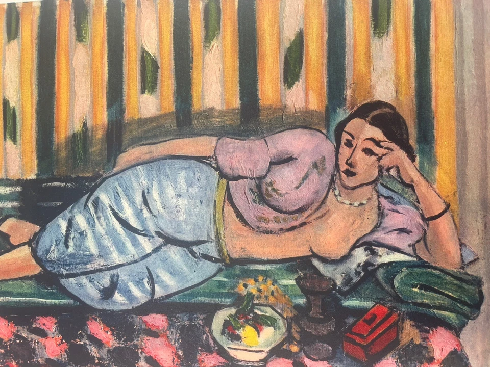 Matisse Henri Original Vintage o/s Lithograpth Woman Girl 1930 's French X1 - Image 1 of 4