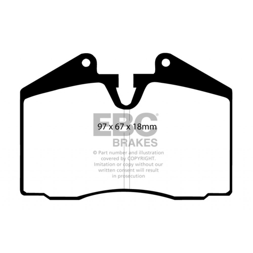 EBC For Lamborghini Diablo 1990-1998 Front/Rear Brake Pads 3.4 Redstuff