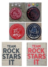 AJAX Amsterdam LOGO SQUADRA + Sponsor Iron On Patch Logo Club Jersey Distintivo