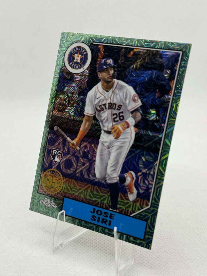 JOSE SIRI RC 2022 Topps Series 2 Silver Pack Chrome Green Mojo 90/99 ASTROS SSP - Image 3 of 4