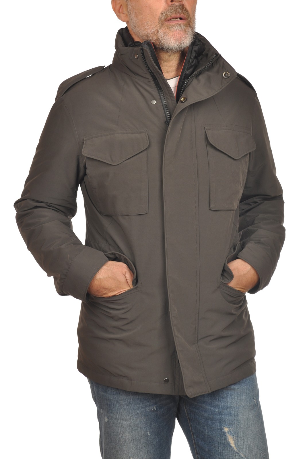 Montecore Men's Medium Grey Field Jacket, Size 52-54 - Warm & Lightweight