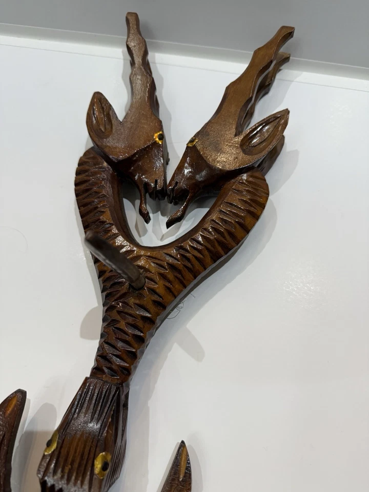 Vintage Gusle Wood Instrument * Ethnic Hand Carved” - Image 4 of 4