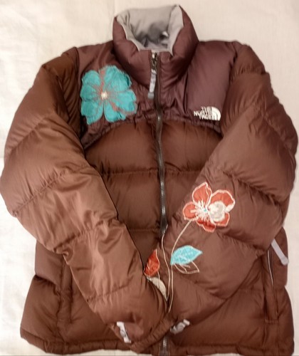 north face nuptse 700 womens brown