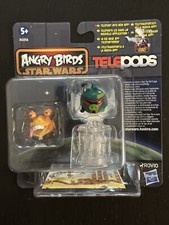 Angry Birds Star Wars Boba Fett and Jar Jar Binks TELEPODS 2pk HTF RARE NIP
