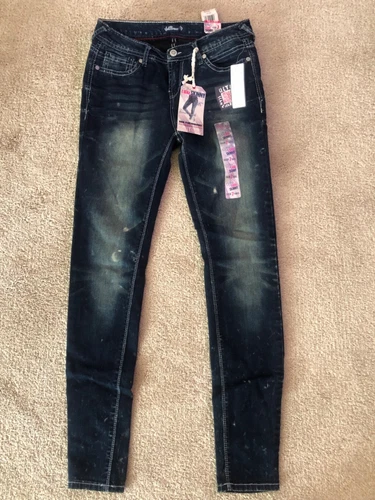 WallFlower Women's Ultra Skinny Mid-Rise Insta Soft Juniors Jeans Size 7 NWTS