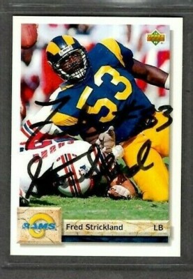 1992 Upper Deck Football Card #581 Fred Strickland Rams