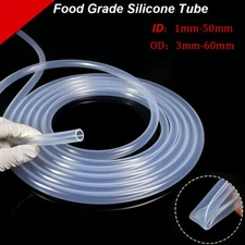 Food Grade Silicone Tube ID 1mm~50mm Hose Clear Soft Rubber High Temp Resistance
