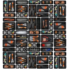 42PCS Toolbox Organizer Tray Divider Set, Desk Drawer Organizer for Rolling Tool