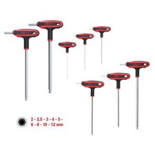 KS TOOLS Schraubendrehersatz 151.8150 - T-Griff-Innensechskant-Kugelkopf 9-tlg