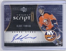 07-08 2007-08 UD TRILOGY BLAKE COMEAU AUTO SCRIPTS YOUNG STARS S1-BC ISLANDERS