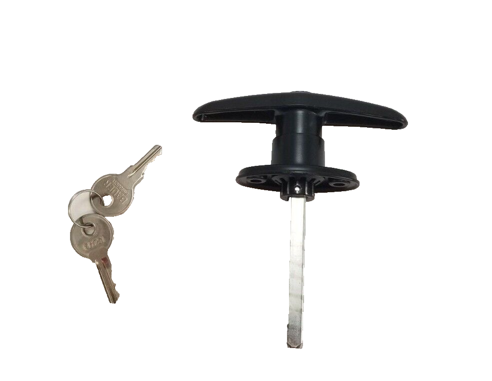 Locking T- Handle Bauer T303 Black Rivet-Mount T-Handle Lock - Clockwise Turn For Truck Caps, Toppers & Camper Shells T Handle Lock - Foto 5