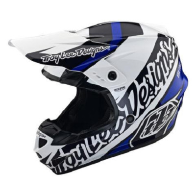 Troy Lee Designs Youth SE4 GP Dirt Bike Helmet Slice Blue - Medium 104217013