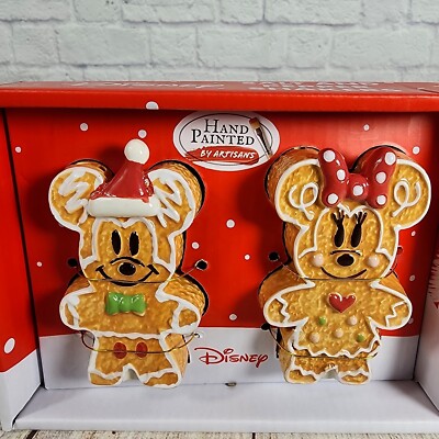 New Disney Mickey & Minnie Mouse Gingerbread Salt & Pepper Shakers