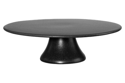 ASA Selection GRANDE NERO Tortenplatte Tortenständer Schwarz Steingut Ø 29 cm