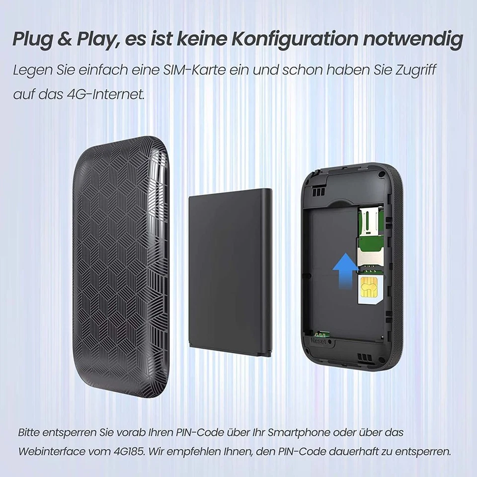 Tenda 4G185 Mobiler WLAN Router (4G/LTE bis zu 150Mbit/s Download, 50Mbit/s Uplo - Bild 3 von 4