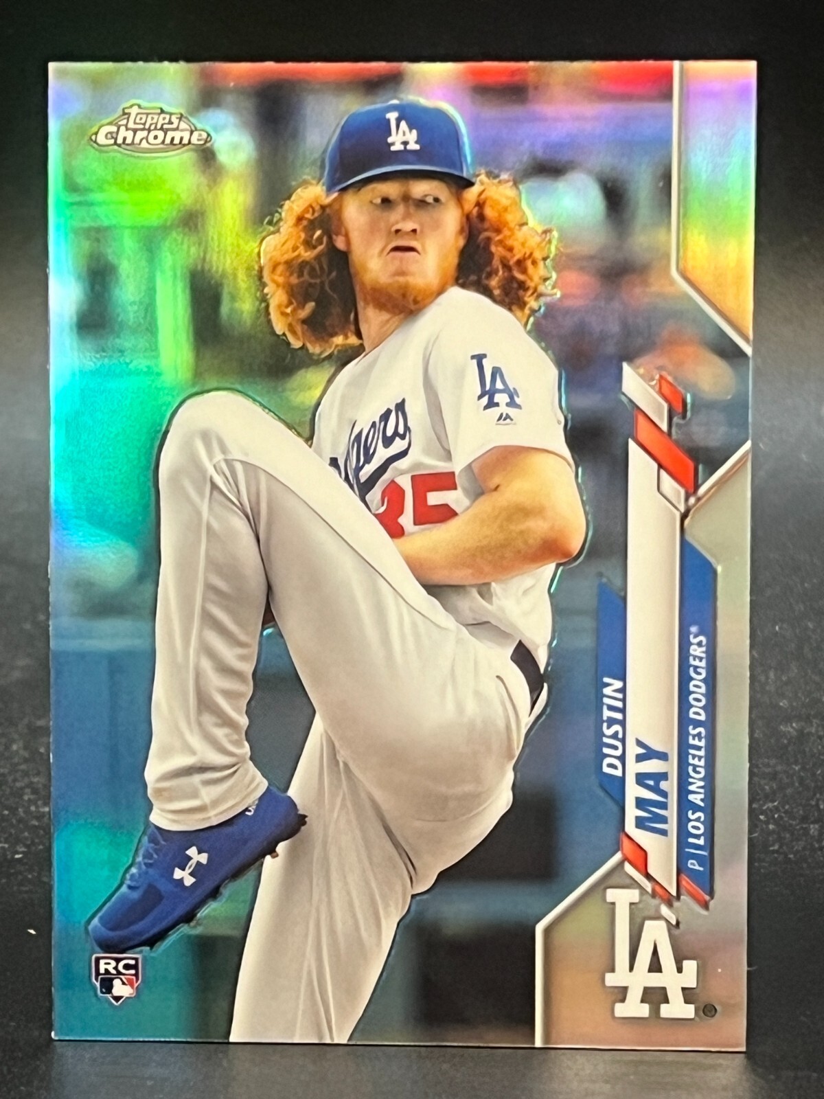 2020 Topps Chrome #176 Dustin May Dodgers RC Refractor