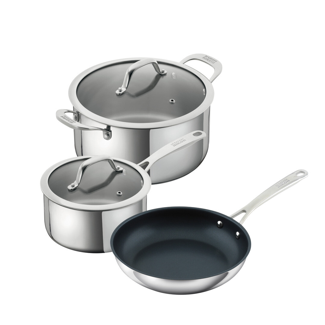 Allround 3pc Saucepan, Casserole & Frying Pan Set