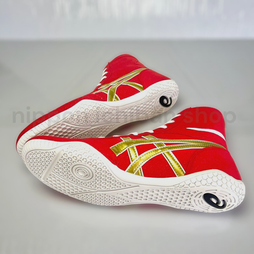 【Auf Lager】ASICS Ringerschuhe 1083A001 EX-EO TWR900 Rot x Gold x Weiß - Bild 6 von 7