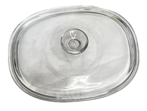 Pyrex Corning Ware Oval Replacement Clear Glass Lid 06 F12 C  9.75" x 7.5"
