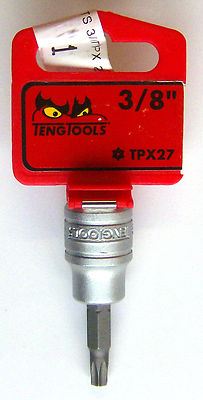 Teng Tools M381227-C TX Stecknüsse TX Köpfe 3/8'' Antrieb TPX27 102090503