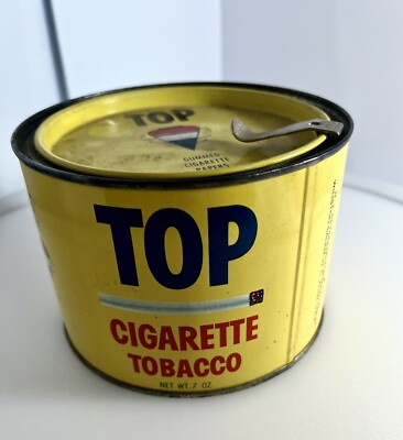 Vintage Top Cigarette Tobacco Empty Tin ~ 7 oz. Can R.J. Reynolds Tobacco  Co