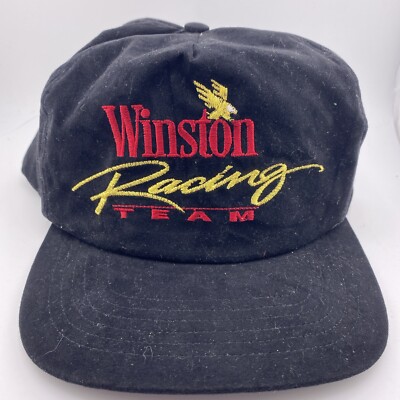 希少 Winston Racing Team 帽子 ワークキャップ ブラック Winston Racing Team Hat Cap - Snapback Adjustable - Velvet Black