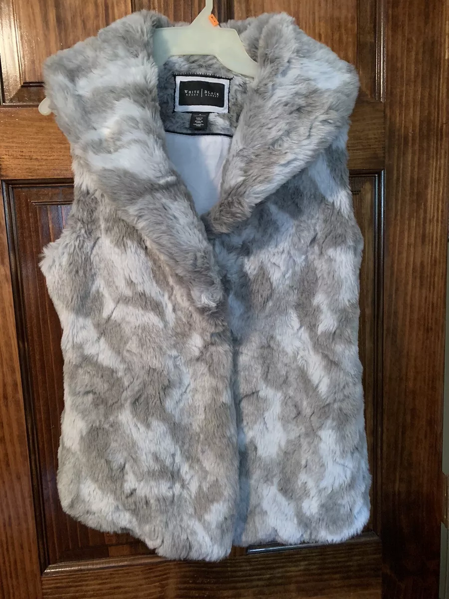 White house black deals market fur vest