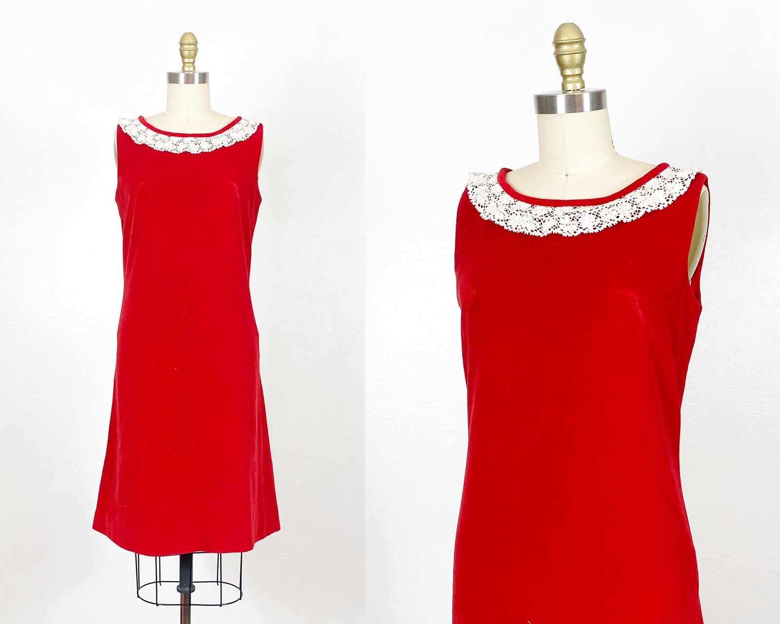 1960s Velvet Dress - 1960s Shift Dress - 1960s Mo… - image 1