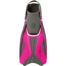 Aqua Lung Sport Tail Jr Kids Open Heel Fins, Pink/Grey, Jr Shoe Size 5-8