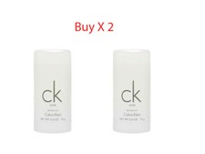 CALVIN KLEIN CK ONE 2 X 75G DEODORANT STICK NEW