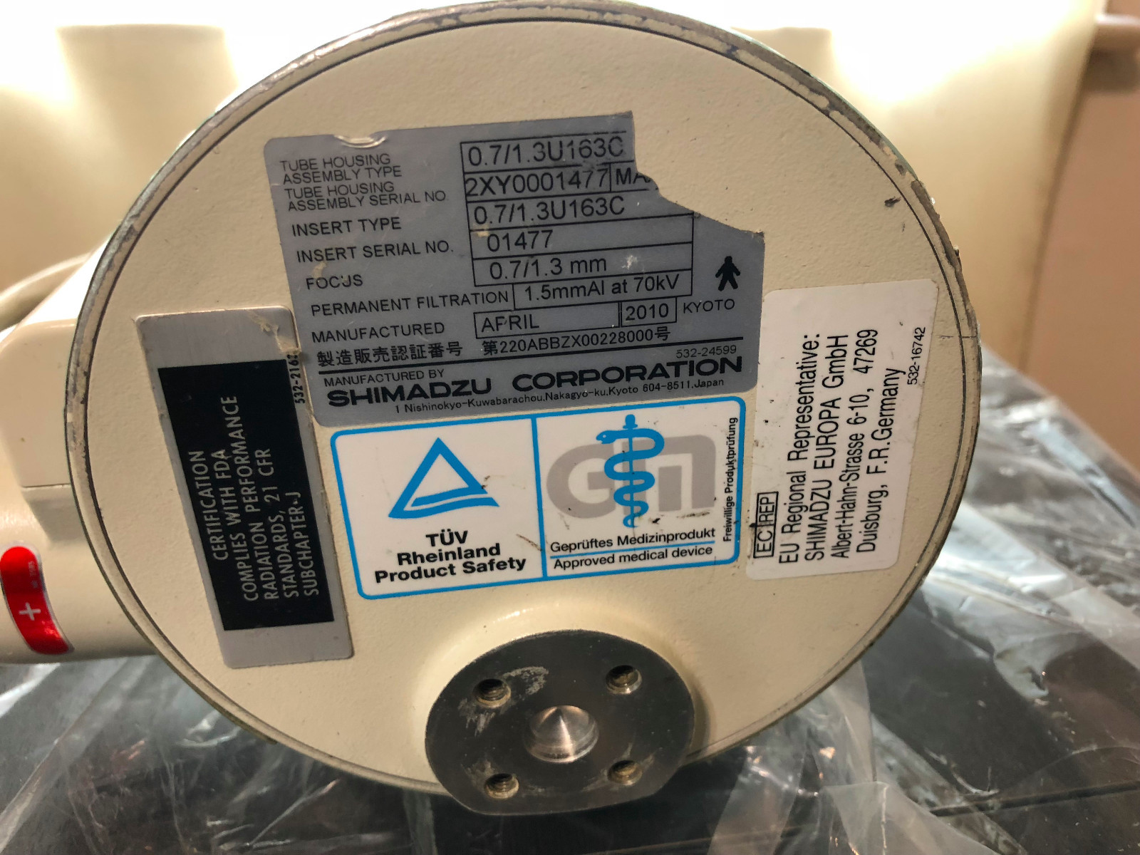 SHIMADZU 0.7/1.3U163C36 XRAY TUBE eBay