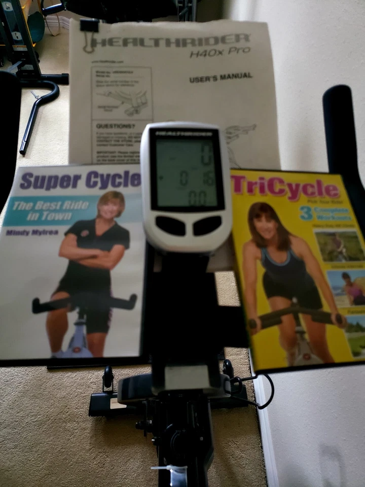 Bicicleta de Spinning Healthrider H40X Pro, Excelente Estado, Incluye 2 DVDs y Manual  Foto 3 de 3