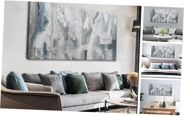 YISXINOAG Abstract Wall Art Ready To Hang White Wall Art Modern Fantasy