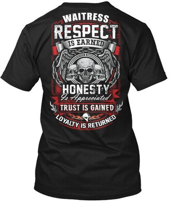 Proud Waitress T-Shirt Made in the USA Size S to 5XL S-5XL
