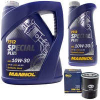 MotoröL Set Mannol 10W-30 Special Plus 6 Liter + ÖLfilter FüR Opel Vectra B 1.7