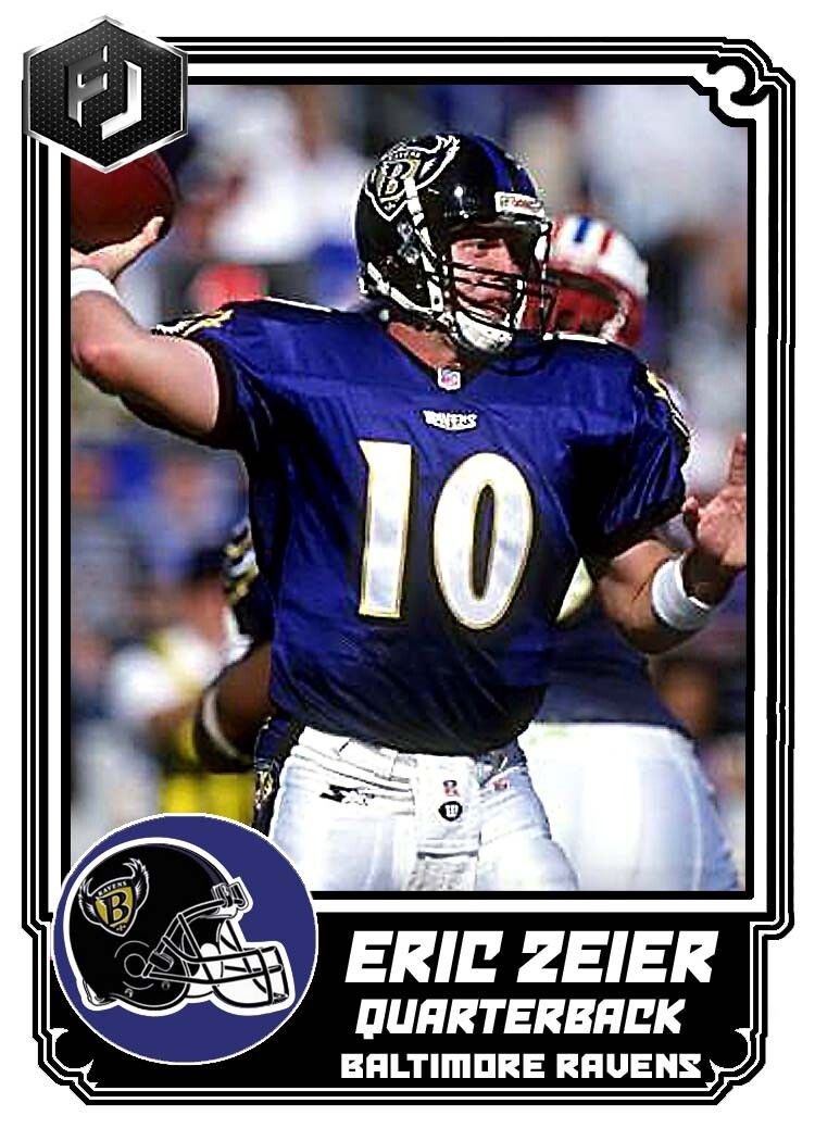 ACEO ERIC ZEIER BALTIMORE RAVENS CUSTOM HAND MADE ART CARD