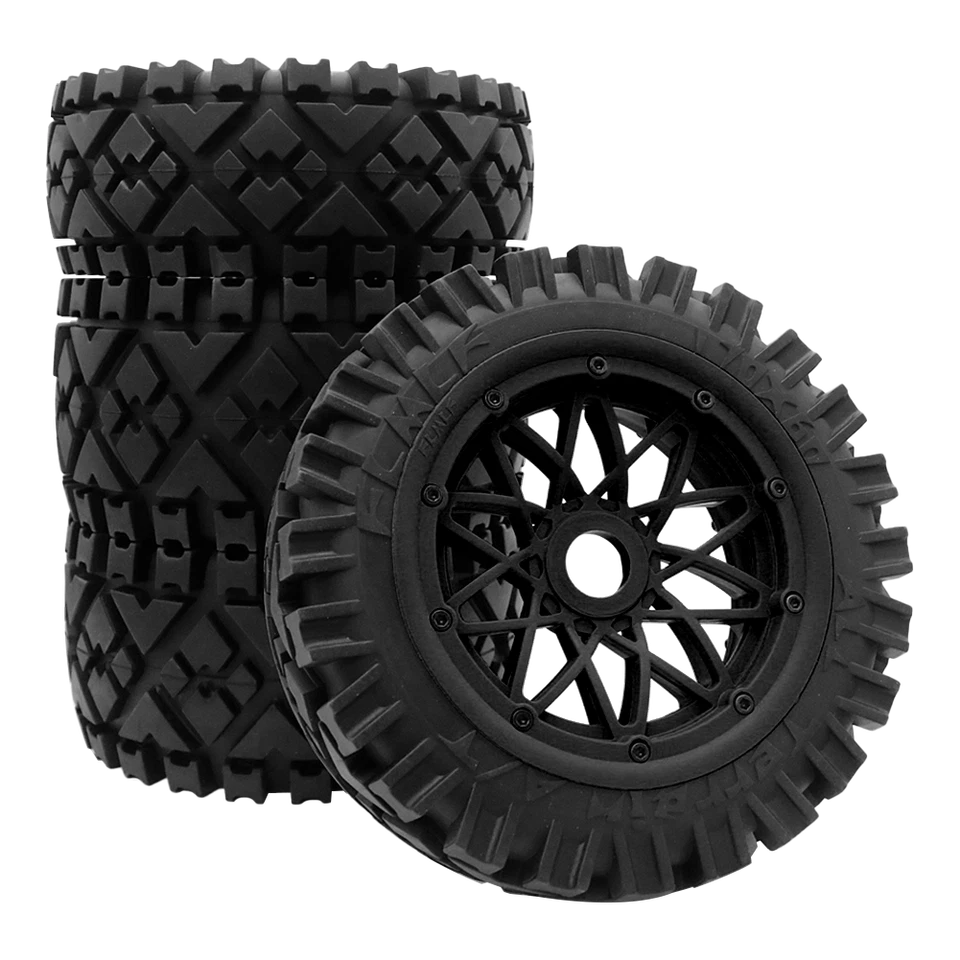 RC 1/5 Schwarz 24mm Vorder Hinterrad Allradreifen für HPI Rovan KM Baja 5B SS - Bild 2 von 4