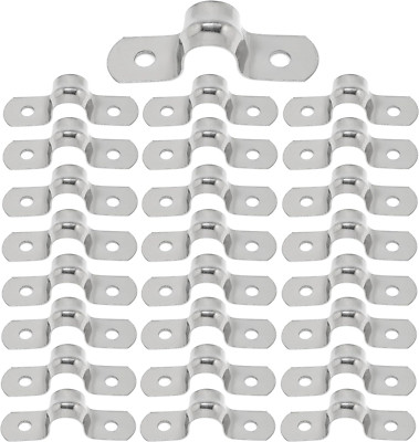 25 PCS M10 304 Stainless Steel Rigid Pipe Strap Two Hole Cable Strap Clamps