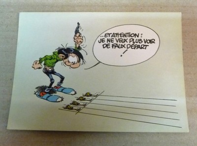 Carte Postale Gaston Lagaffe Faux Depart Franquin Ebay