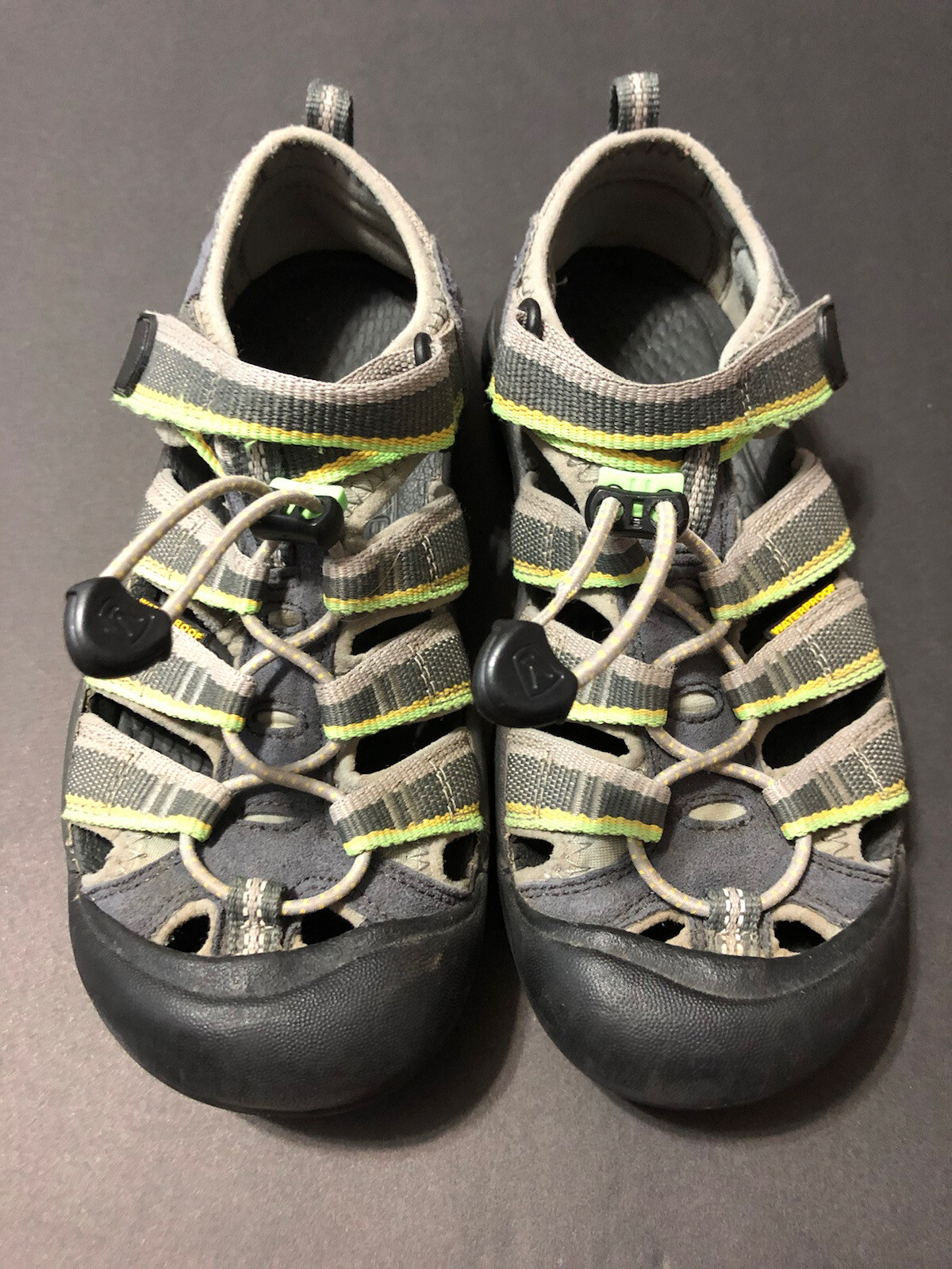 Scarpe sandali sportivi KEEN donna taglia 5 verde grigio tessuto 22 cm 35 EU 3 bambini