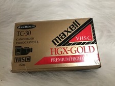 Maxell VHS C HGX-Gold Premium High Grade TC-30 Camcorder Videocassette 30-90 Min