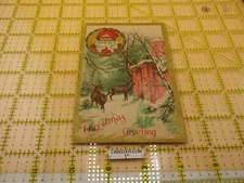 4702 Upside Down 1c Franklin Christmas Santa Claus 1909 Posted Postcard