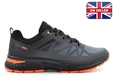 DEK Herren Metro Memory Foam Turnschuhe Extra Große Größen 13/14/15/16 Anthrazitgrau