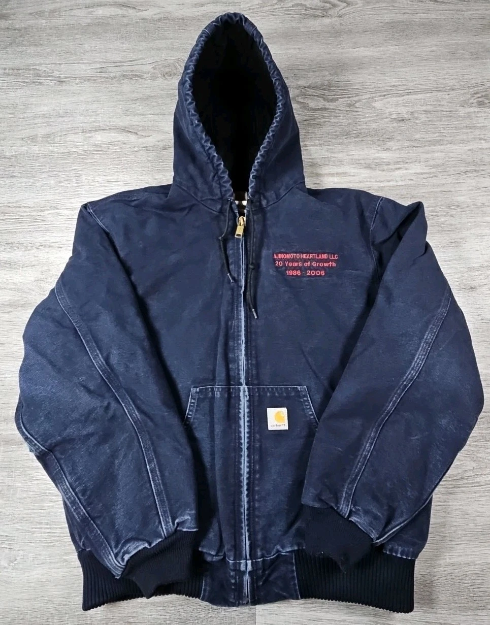Vintage Carhartt Jacket Mens Medium Blue J140 DNY Hooded Active Duck Canvas Coat
Opens in a new wind