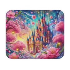 Whimsical Magcal Castle Mouse Pad, Colorful Office Decor, Princess Gaming Pad
