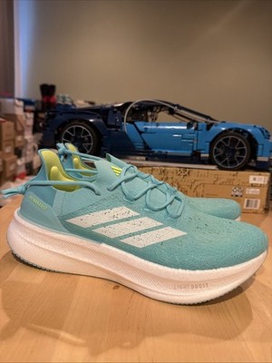 Adidas Ultraboost 5 Strung Running Shoes Flash Aqua White JQ2936 Men s Size 11.5
