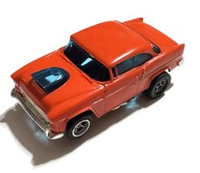 Aurora AFX 1913 Orange  55 Chevy Bel Air Magna-traction HO Slot Car PLEASE READ